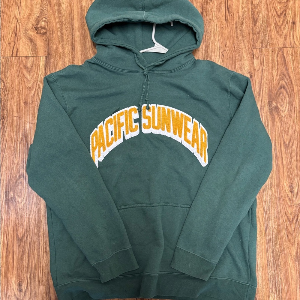 PacSun Green and Yellow Collegiate Hoodie